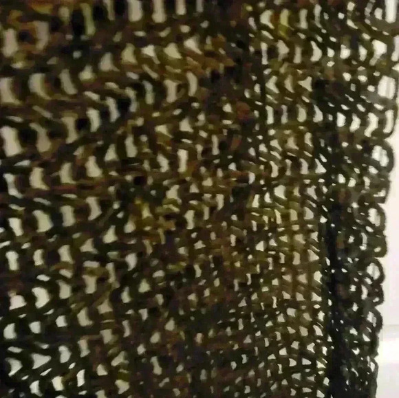 Crochet dark brown scarf very soft 59 inches long 10.6 wide - Picture 2 of 4